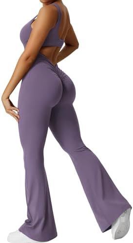 Melissa – Ärmellose Jumpsuits mit Schlaghose für Fitness und Yoga