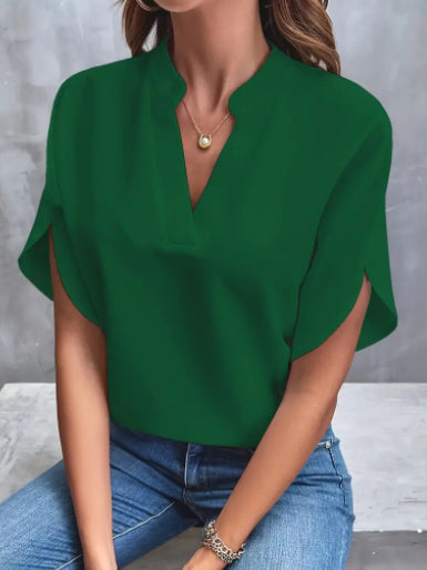 Georgina – Chiffonbluse mit V-Ausschnitt für Damen