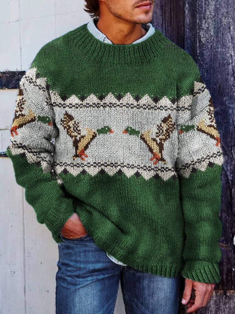 Luke – Gestreifter Patchwork-Pullover