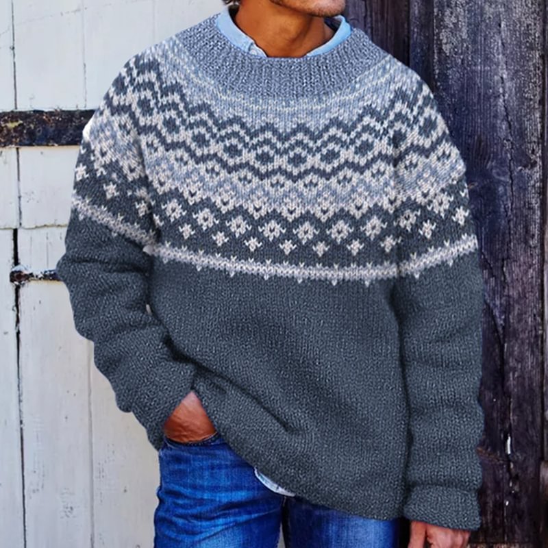 Luke – Gestreifter Patchwork-Pullover
