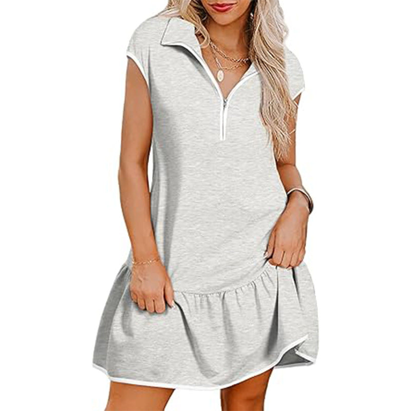 Ruby – Kurzes Kleid mit Polokragen und Reißverschluss