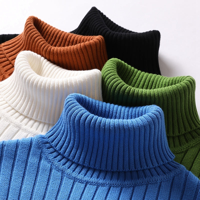 Jerry – Rollkragenpullover für Herren mit Streifen und Uni-Farben