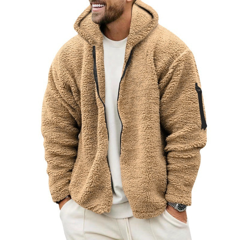 Leon – Herren-Fleecejacke mit Kapuze für Herbst und Winter