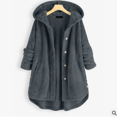 Wendy – Damen Kapuzenpullover aus doppelseitigem Samt