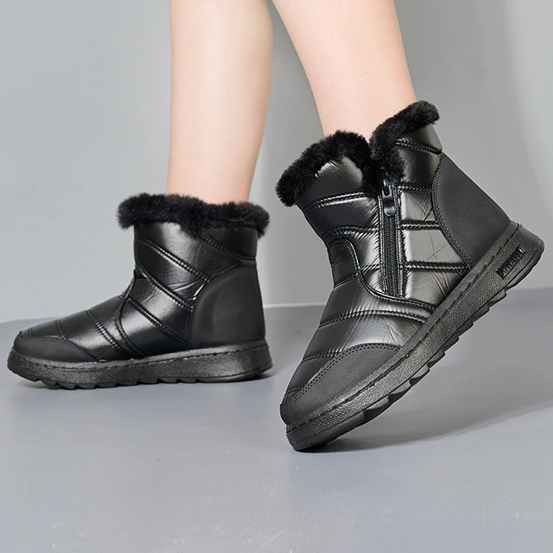 Anna – Damen Winterstiefel mit Reißverschluss und Plüschfutter