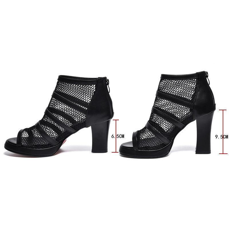 Melissa – Damen Mesh High Heels mit Blockabsatz