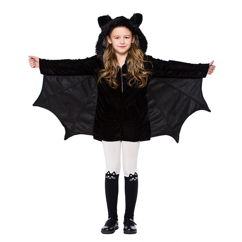 Kinder Halloween Fledermaus Kostüm – Unisex Verkleidung für Party & Trick-or-Treat