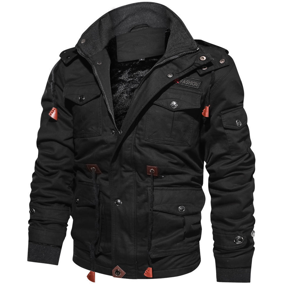 Nick – Waschbare Herrenjacke mit Abnehmbarer Kapuze und Plus Samt