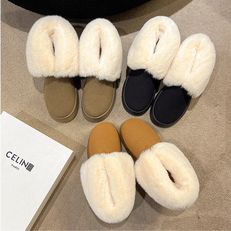 Janet – Faltbare Damenstiefel mit Fleece und Plüschfutter