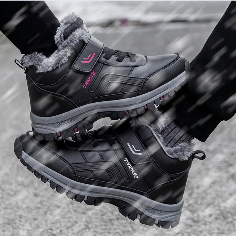 Helen – Warme Damenstiefel mit Plüsch und Klettverschluss