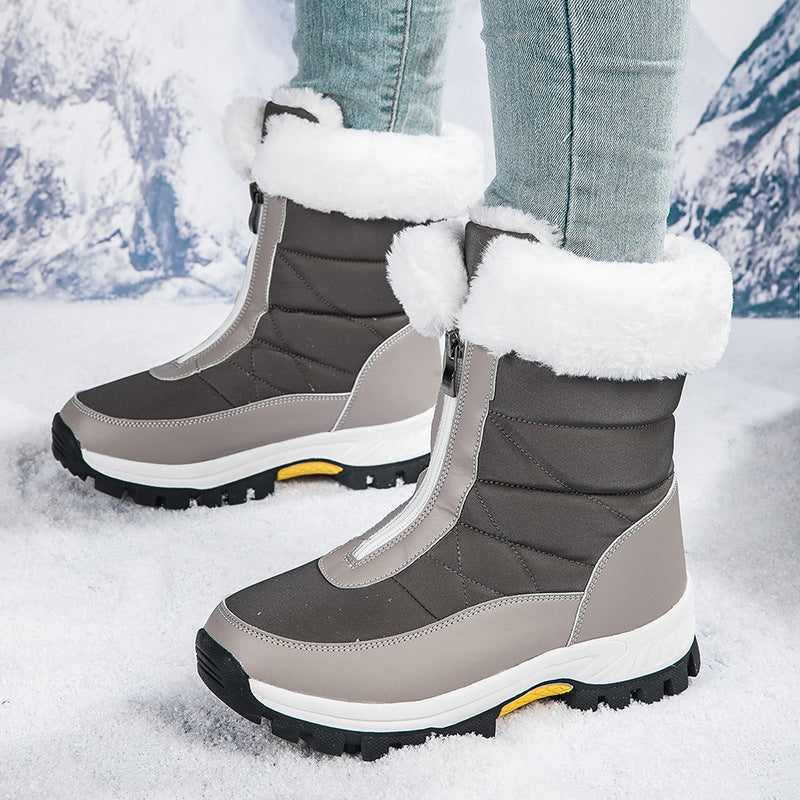 Janet – Leichte Damen-Schnürstiefel mit Reißverschluss