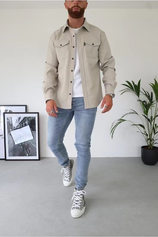 Anthony – Jugendlicher Herrenhemd in gebürstetem Design