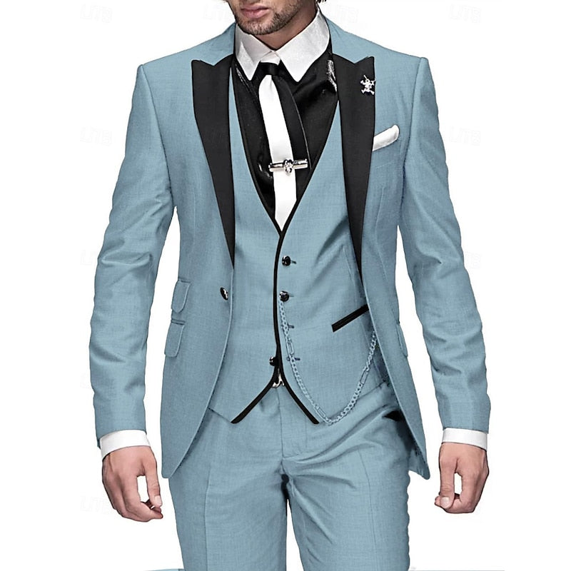 Herren 3-teiliges Anzug-Set – Eleganter Business & Hochzeitsanzug im modernen Stil