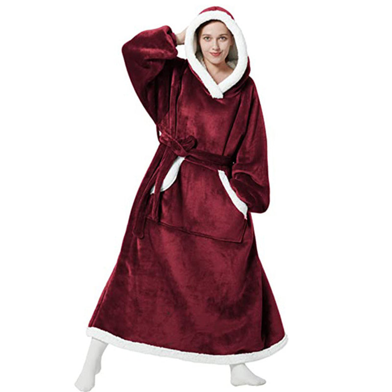Kathleen – Oversize Hoodie-Decke mit Knopfdesign für Damen