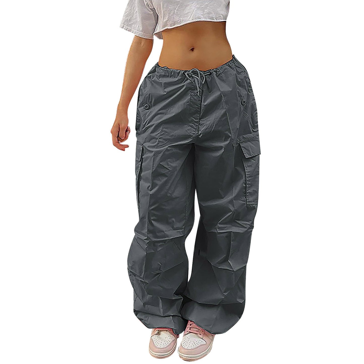 Ruby – Modische Damen-Cargohose mit Kordelzug und Taschen