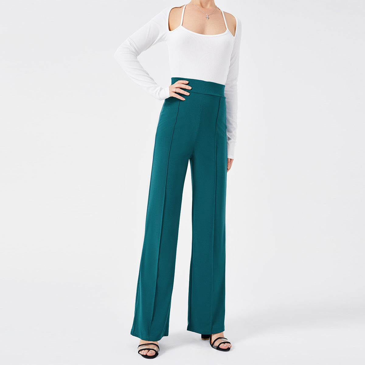 Alice – Elegante Damen-Schlaghose, Hochgeschnitten