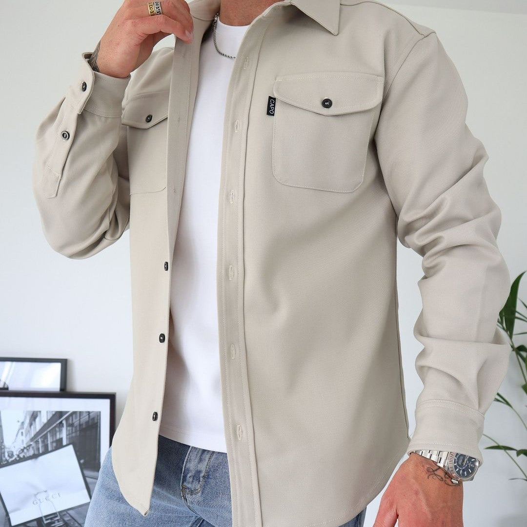 Anthony – Jugendlicher Herrenhemd in gebürstetem Design