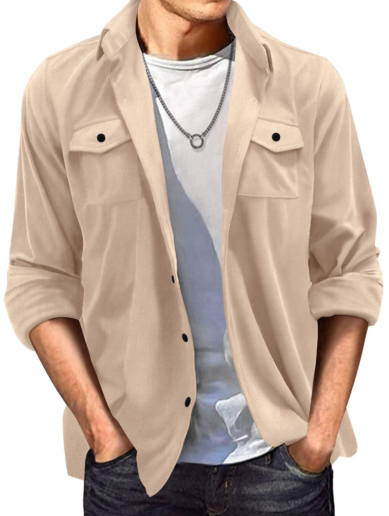 Kenneth – Herrenjacke aus Wildleder im europäischen Stil