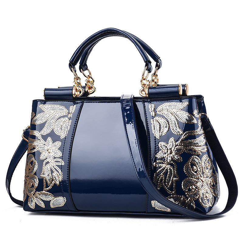 Julie – Glänzende Damen-Schultertasche mit Pailletten