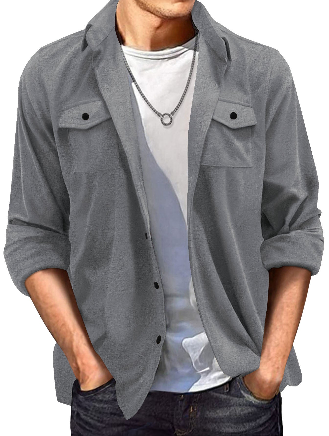 Kenneth – Herrenjacke aus Wildleder im europäischen Stil