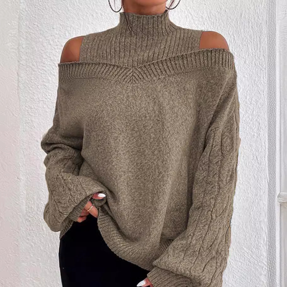 Natasha – Off-Shoulder Pullover mit Laternenärmel