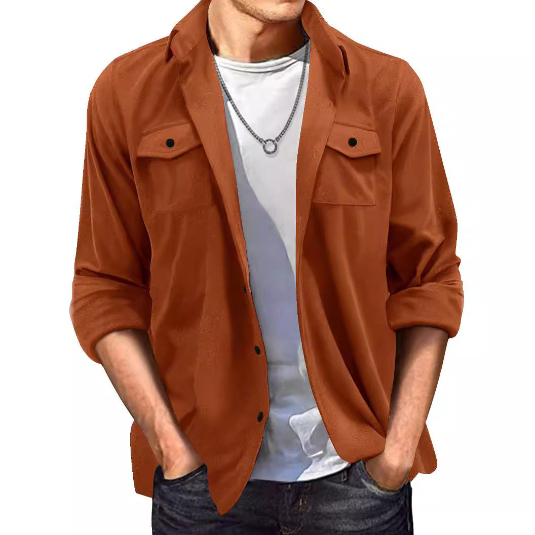 Kenneth – Herrenjacke aus Wildleder im europäischen Stil