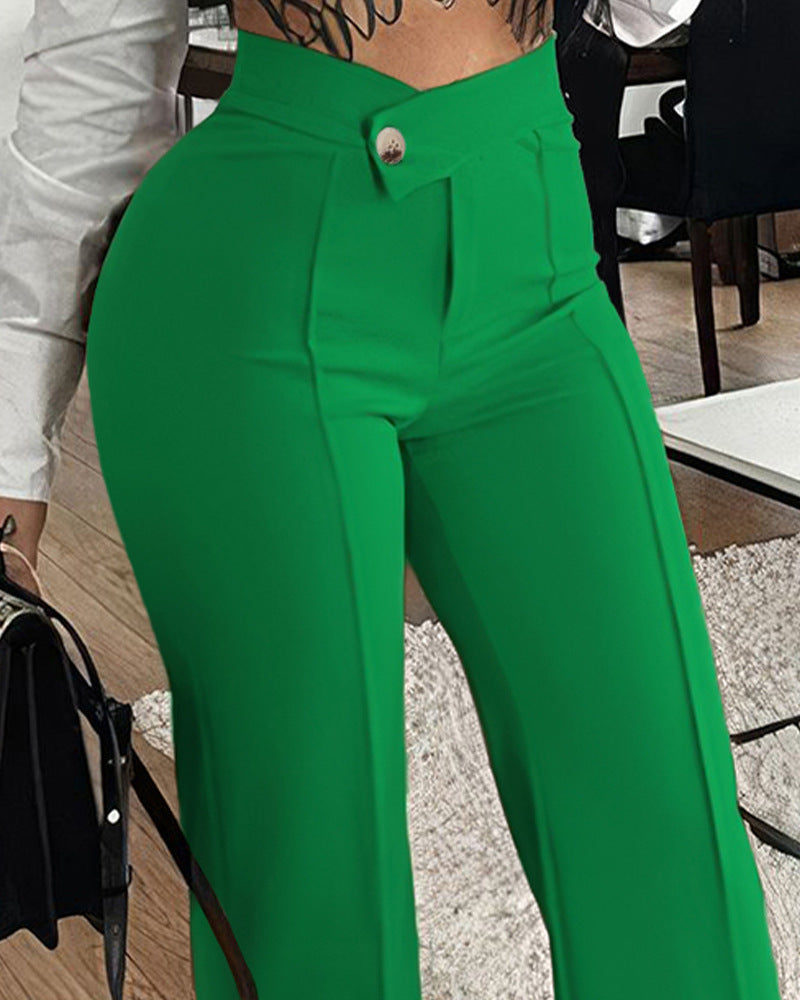 Jessica – Gerade Damenhose mit Schnalle