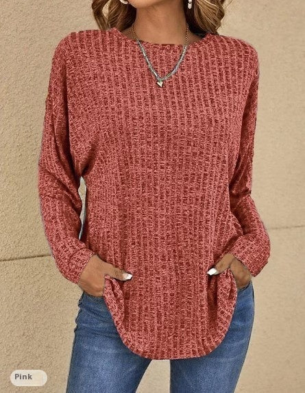 Ian – Herbst Strickpullover mit Rundhalsausschnitt und Streifen