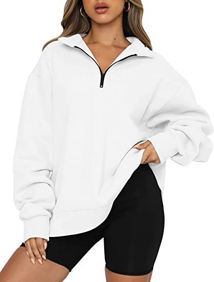 Margaret – Damen-Pullover mit Reißverschluss und Umschlagkragen