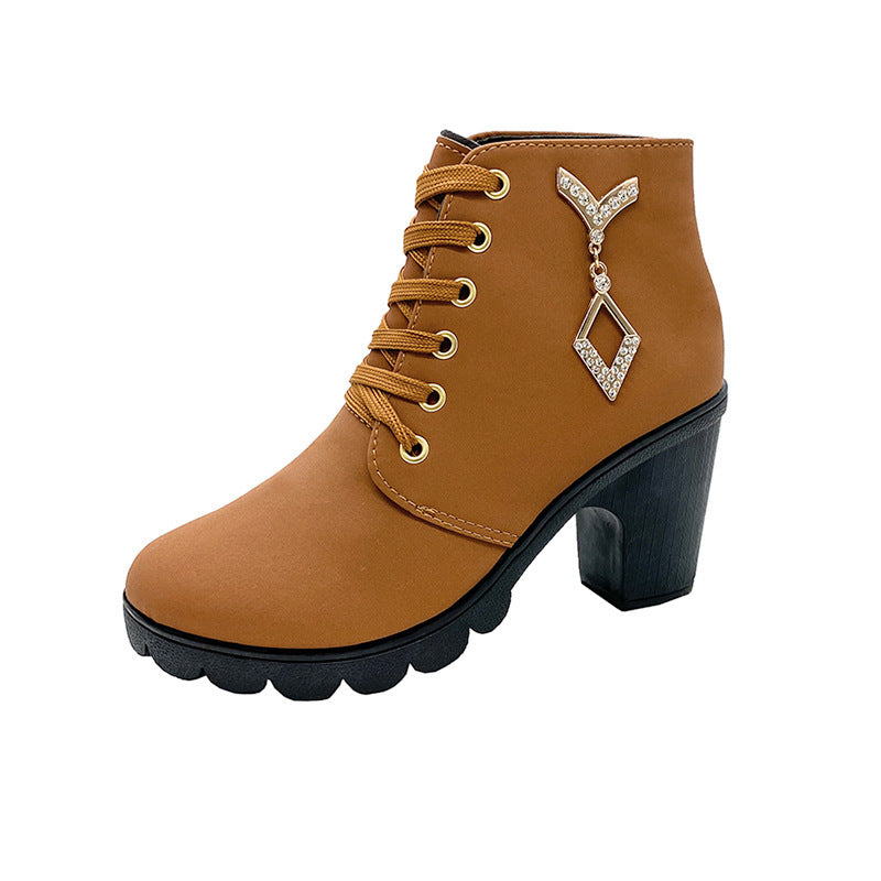 Sophie – Vielseitige Hohe Gummistiefel mit Absatz