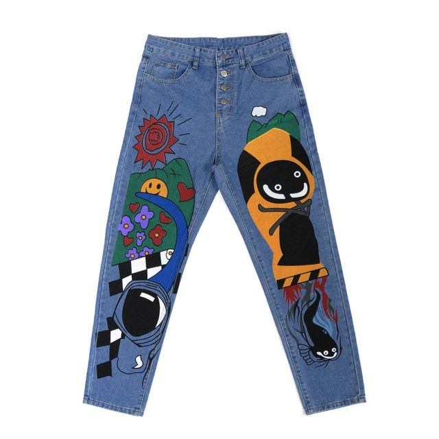 Lisa – Damen Jeans mit Cartoon-Print