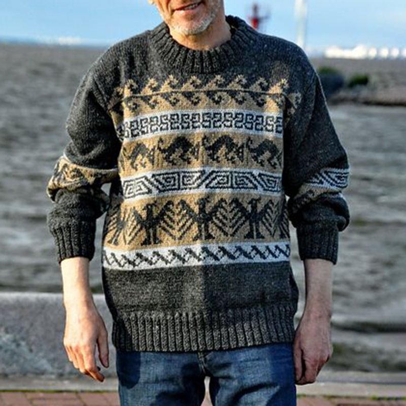 Luke – Gestreifter Patchwork-Pullover
