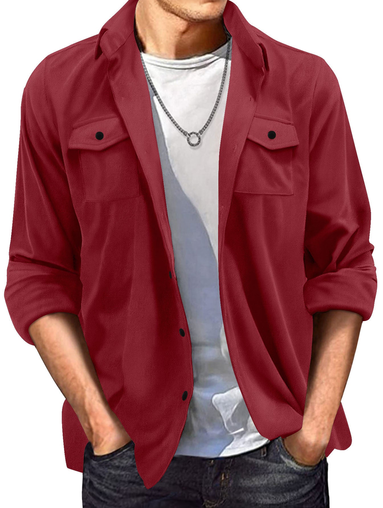 Kenneth – Herrenjacke aus Wildleder im europäischen Stil