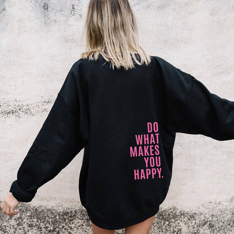 Melissa – Lässiger Sport Hoodie mit Glücks-Print