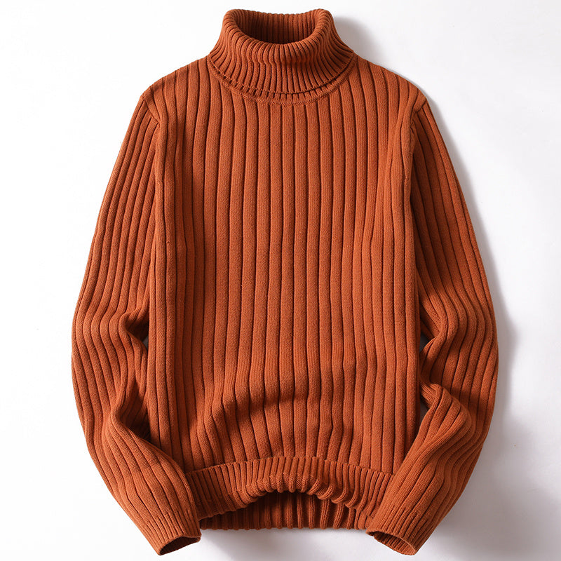 Jerry – Rollkragenpullover für Herren mit Streifen und Uni-Farben