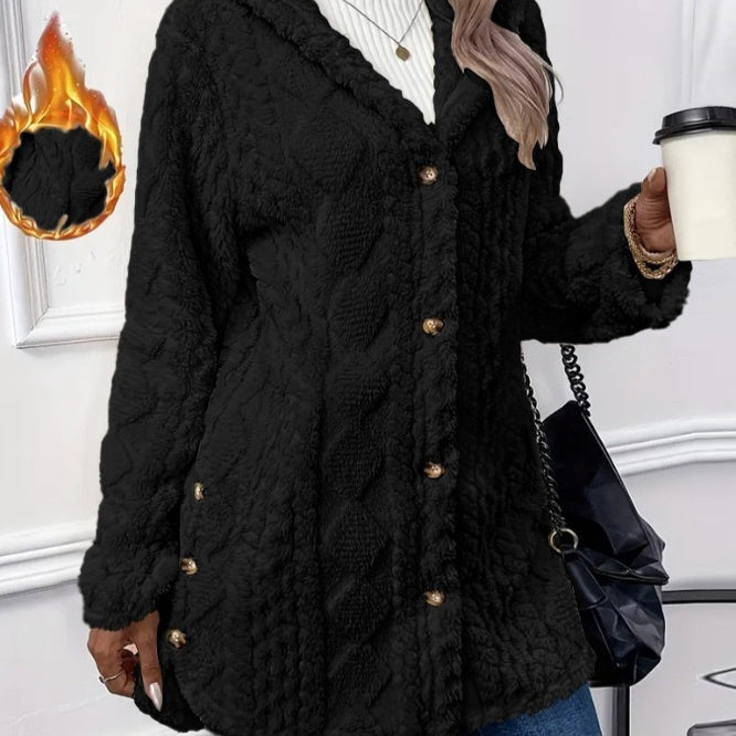 Ruby – Kapuzen-Cardigan mit Knöpfen für Damen