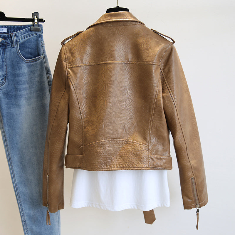 Hannah – Kurze Damenlederjacke für Frühling und Herbst