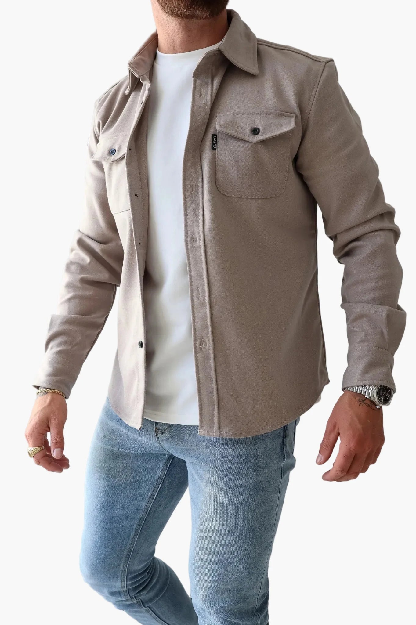 Herren Overshirt Jacke Modern Alltag Slim Fit