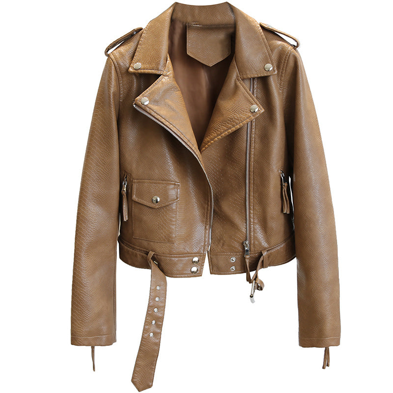 Hannah – Kurze Damenlederjacke für Frühling und Herbst