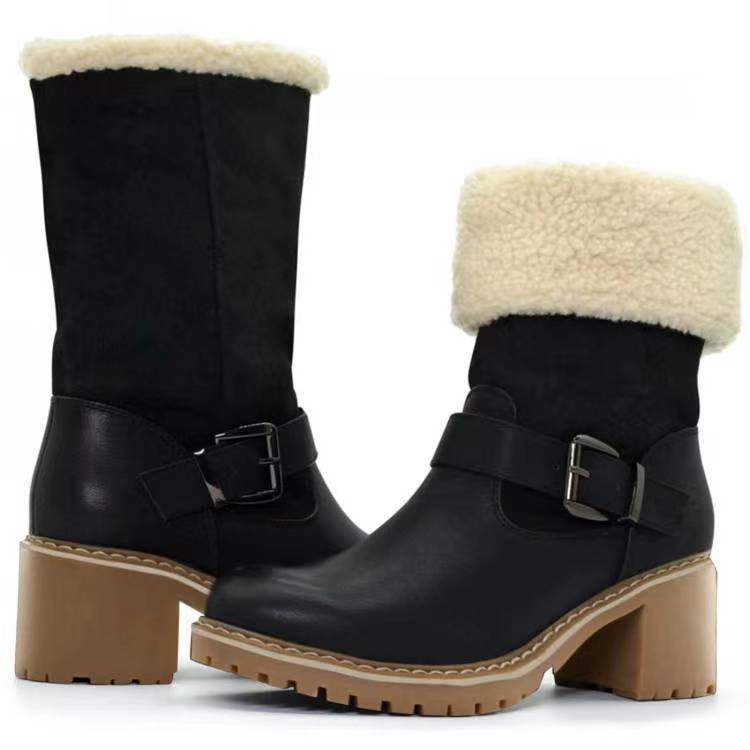 Joy – Damenstiefel mit Schnalle und Chunky-Absatz
