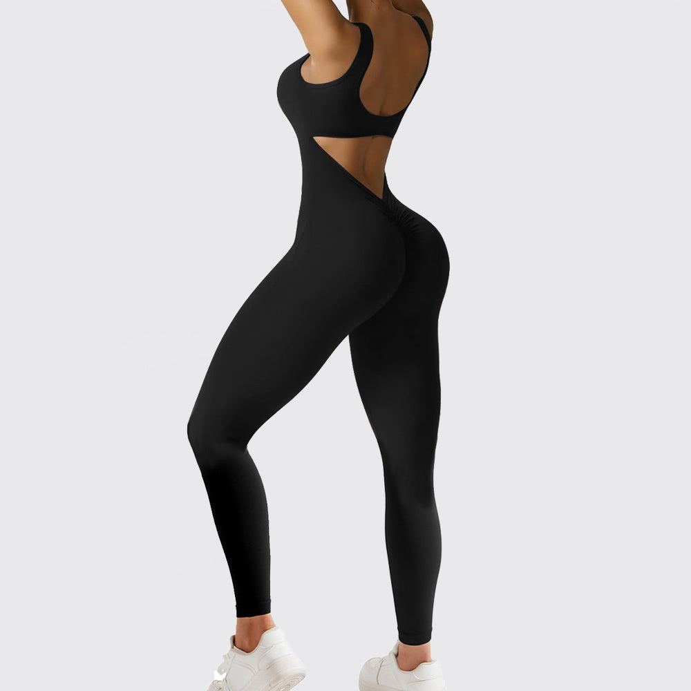 Melissa – Ärmellose Jumpsuits mit Schlaghose für Fitness und Yoga
