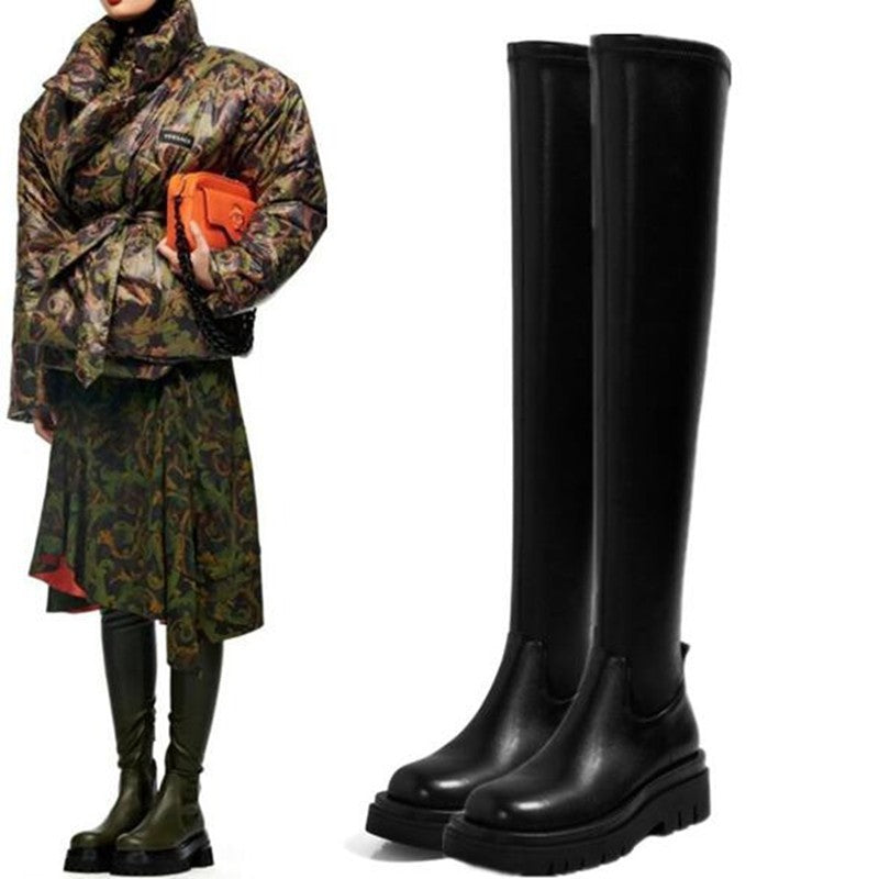 Barbara – Dicke Sohle Stiefel mit Chunky Absatz