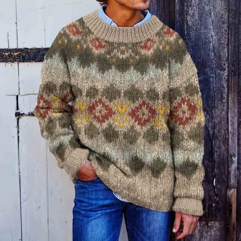 Luke – Gestreifter Patchwork-Pullover