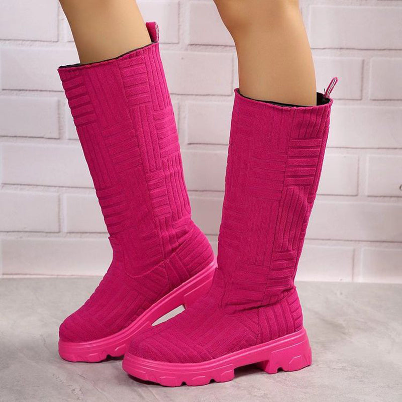 Joanne – Modische Damenstiefel mit Plattform und Westernstil