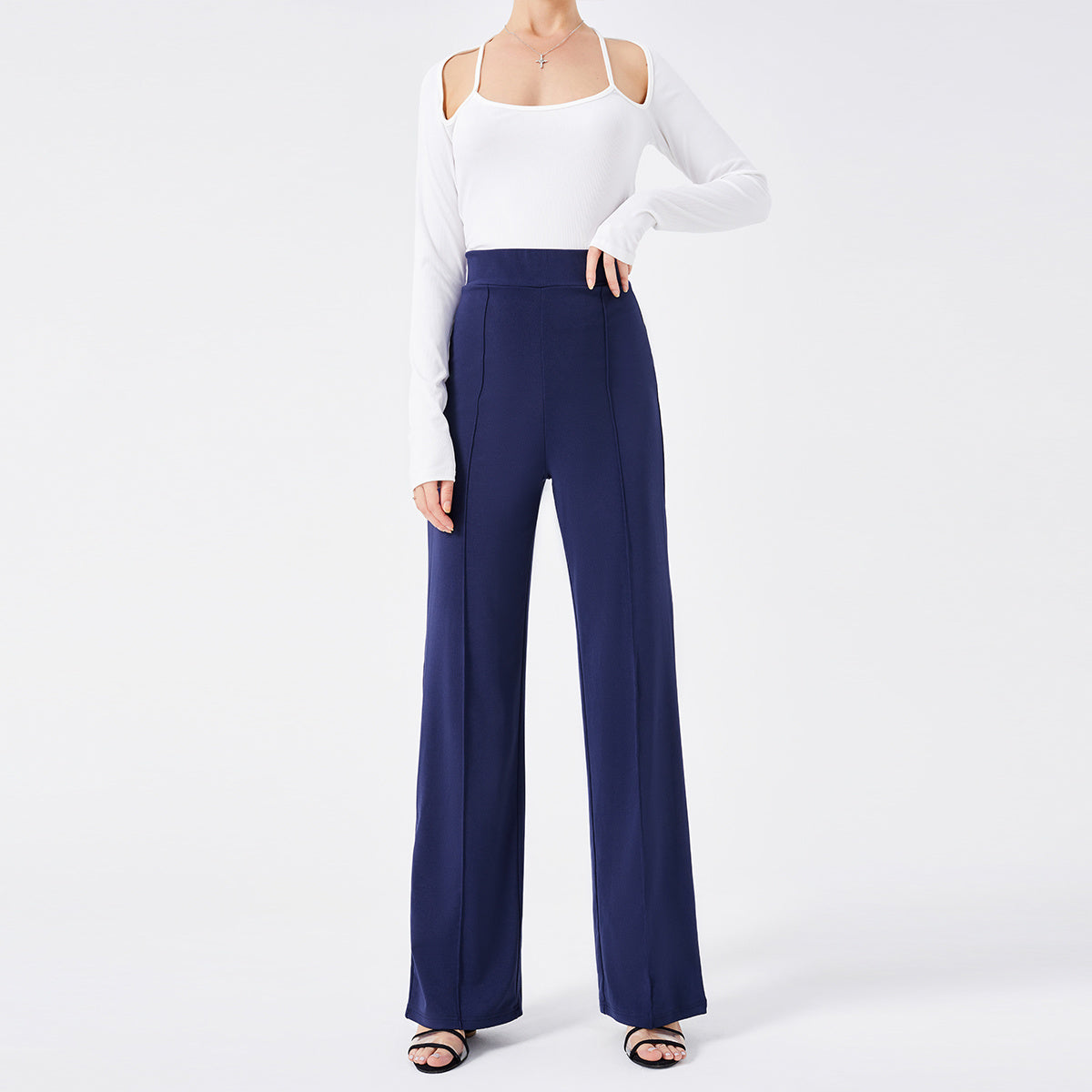 Alice – Elegante Damen-Schlaghose, Hochgeschnitten