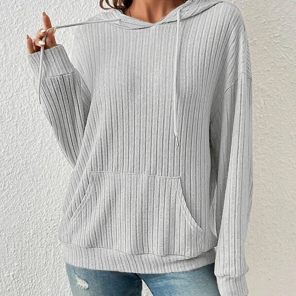 Ann – Langarm Kapuzenpullover mit Taschen für Damen
