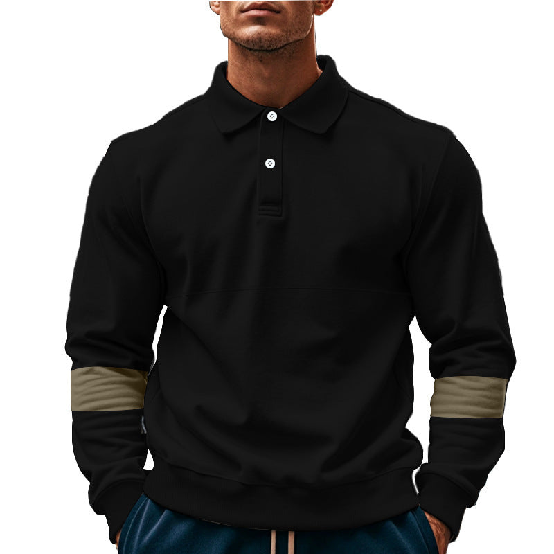 Bernard – Lässiges Herren-Poloshirt mit Langarm und Knopf