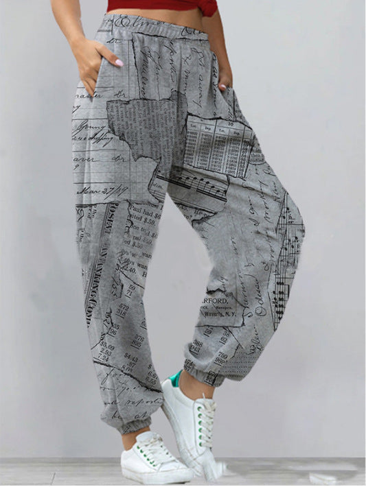 Ruby – Damen Haremshose mit Boho-Print und Taschen