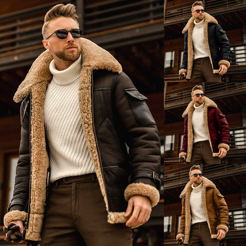 Rick – Militärische Herrenjacke mit Kunstfellkragen