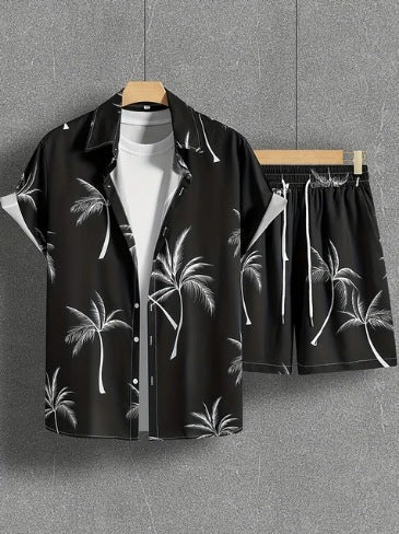 Kirk – Bedrucktes Freizeit Herren-Shirt und Shorts Set